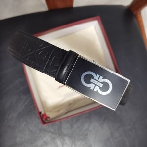 NWT Salvatore Ferragamo Men's Gancio Leather Belt
